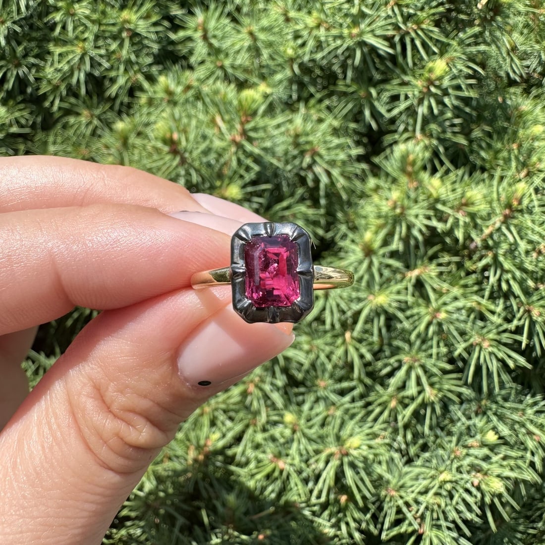 18k Gold Ruby Solitaire Ring GIA Certified 1.53ct Emerald Cut - 6