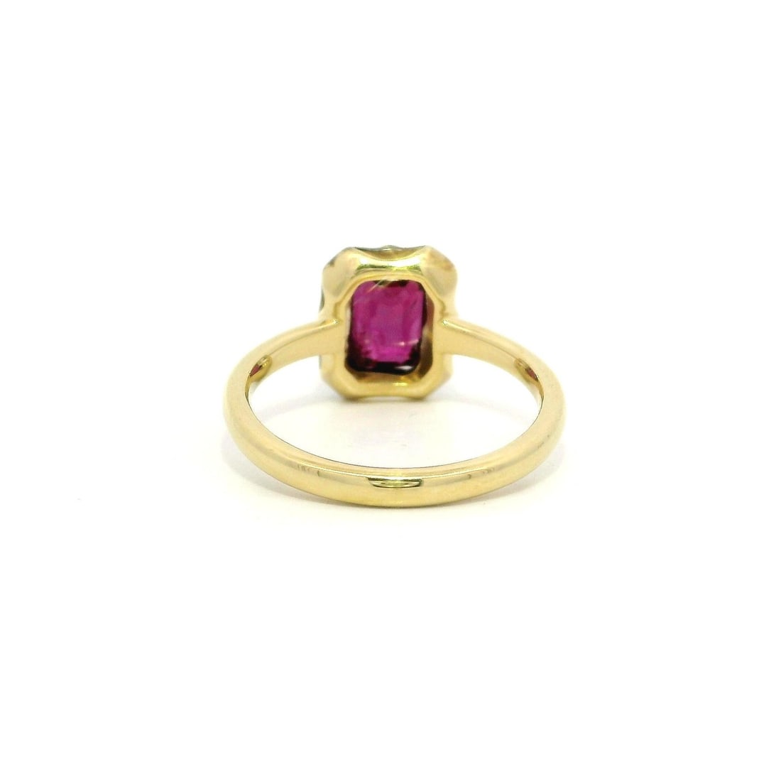 18k Gold Ruby Solitaire Ring GIA Certified 1.53ct Emerald Cut - 9
