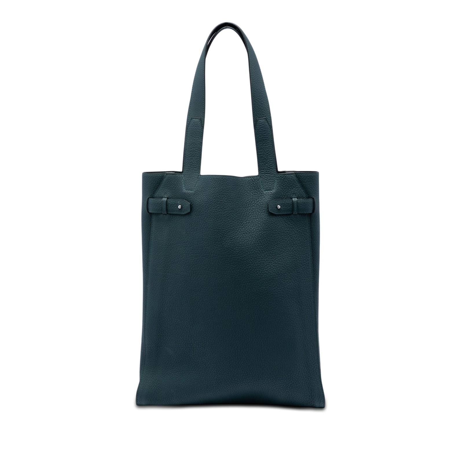 Hermes Cabas Vertige Negonda Leather Tote Bag Green: Hermes Cabas Vertige Negonda Leather Tote Bag Green Hermes Negonda Cabas Vertige Tote in green leather, made in France. This open-top tote features a Negonda leather body and flat leather shoulder str