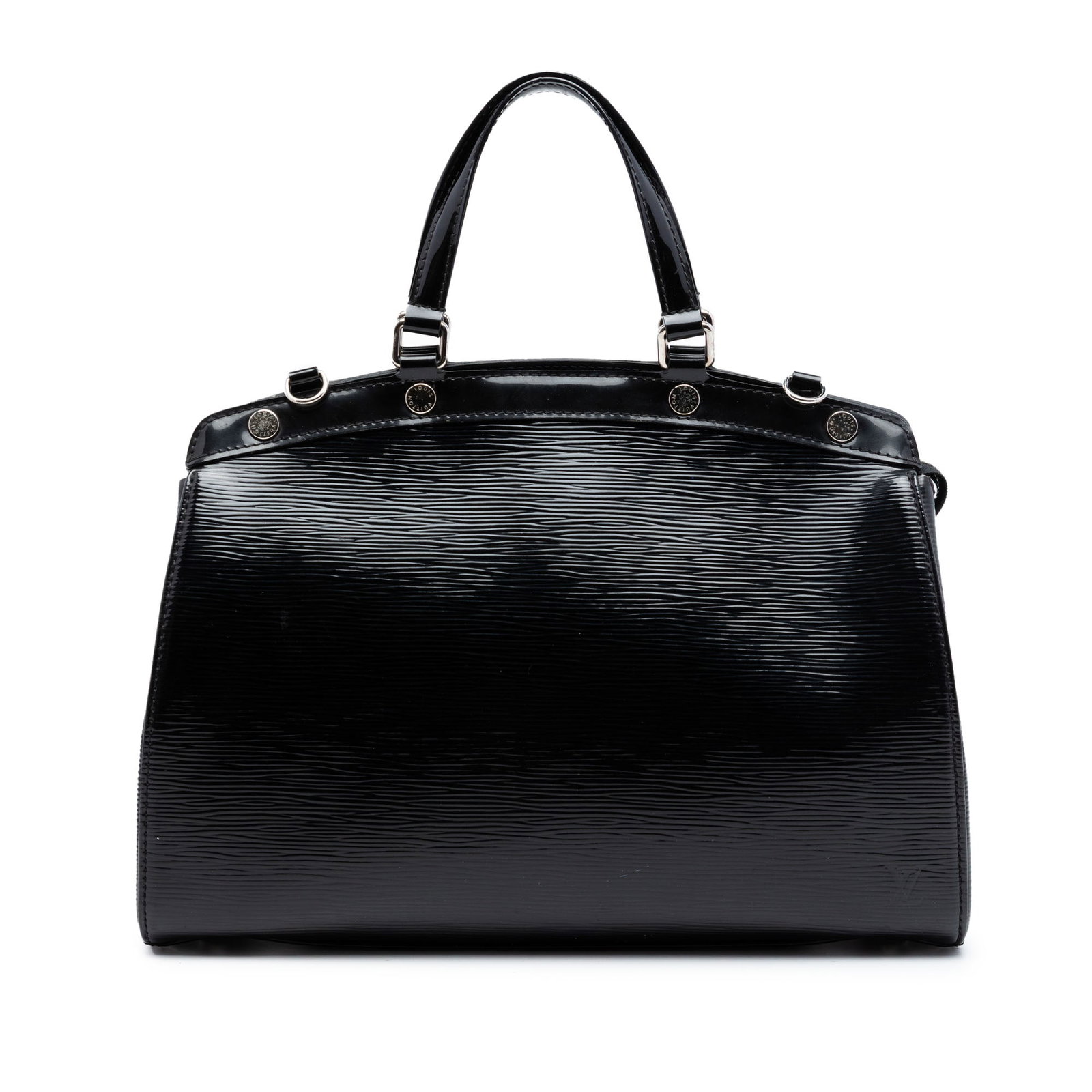 Louis Vuitton Brea MM Electric Epi Leather Handbag Black: Louis Vuitton Brea MM Electric Epi Leather Handbag Black Louis Vuitton Electric Epi Brea MM handbag in black epi leather with flat leather handles and a top zip closure. The interior includes zip and 