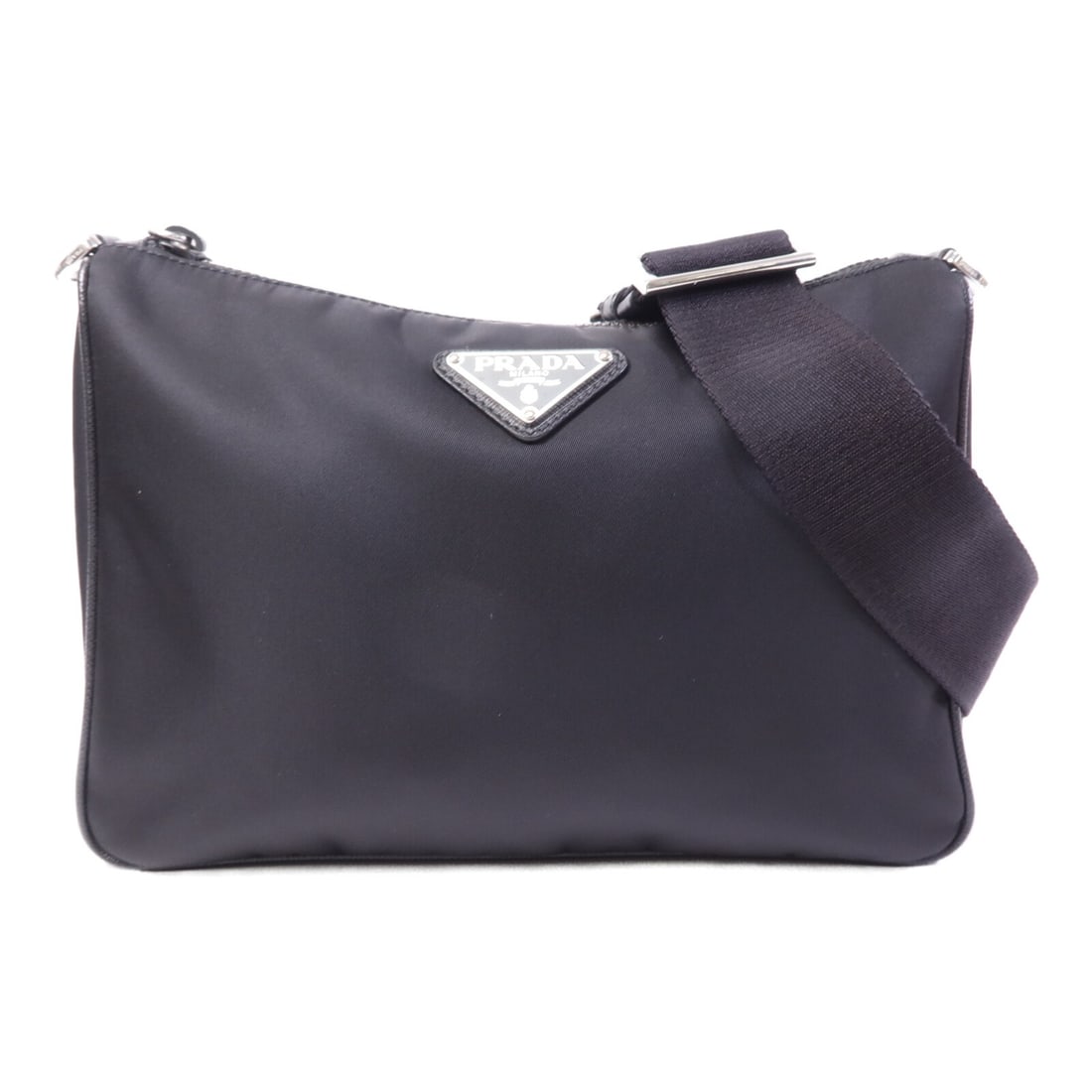 Prada Nylon Shoulder Bag Black with Detachable Pouch (1 of 15)