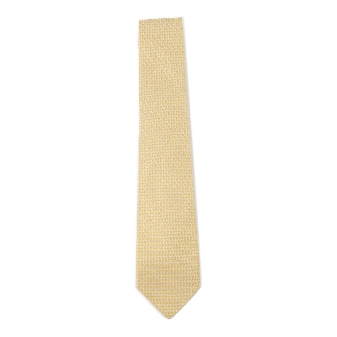 Salvatore Ferragamo Silk Tie in Yellow with Storage Box (1 of 10)