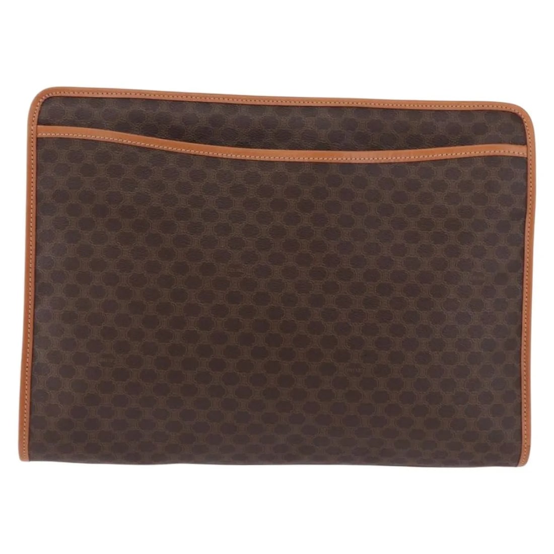 Celine Macadam Pochette Brown PVC and Leather Bag (1 of 18)