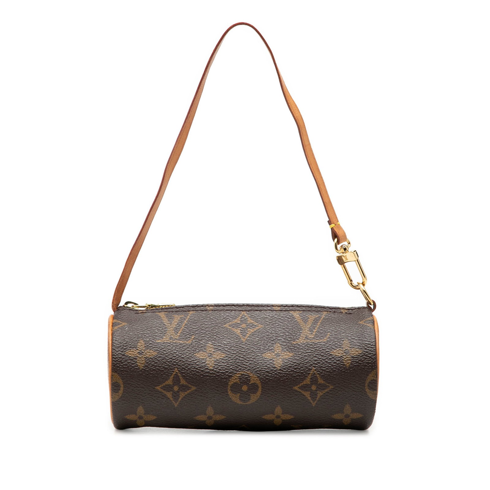 Louis Vuitton Papillon Pochette Monogram Canvas Shoulder Bag: Louis Vuitton Papillon Pochette Monogram Canvas Shoulder Bag The Louis Vuitton Monogram Papillon Pochette is a compact bag made with a monogram canvas body, vachetta leather trim, a flat vachetta leat