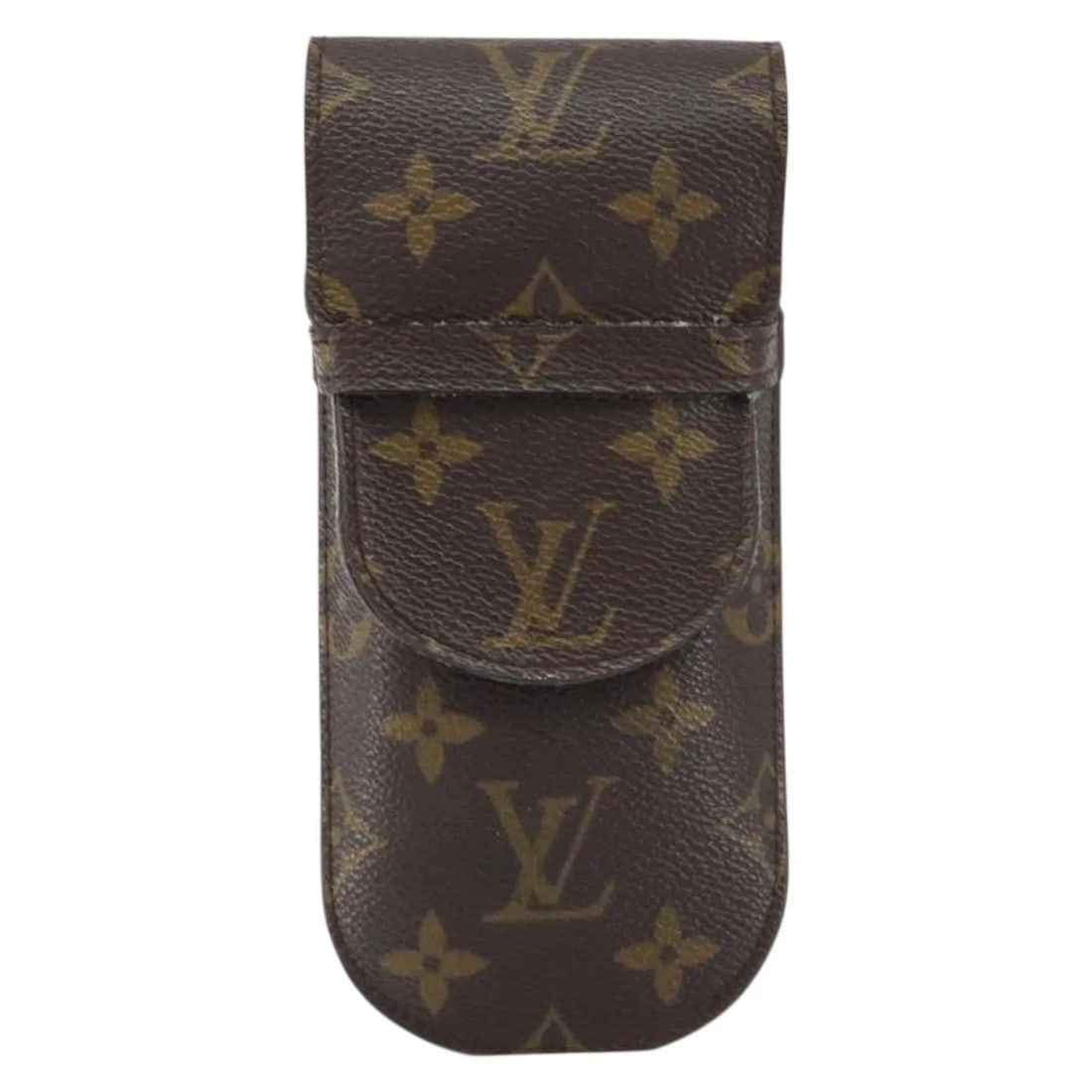 Louis Vuitton Brown Canvas Eyeglass Holder Etui a Lunette Unisex: Louis Vuitton Brown Canvas Eyeglass Holder Etui a Lunette Unisex This pre-owned Louis Vuitton Etui a Lunette glasses case is crafted from brown canvas and designed for unisex use. The case shows signs