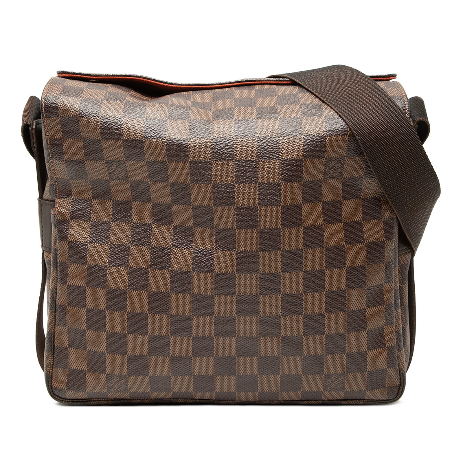 Louis Vuitton Naviglio Damier Ebene Crossbody Bag Brown: Louis Vuitton Naviglio Damier Ebene Crossbody Bag Brown Louis Vuitton Damier Ebene Naviglio shoulder bag in brown fabric with an adjustable flat strap, top flap with snap closure, top zip closure, and