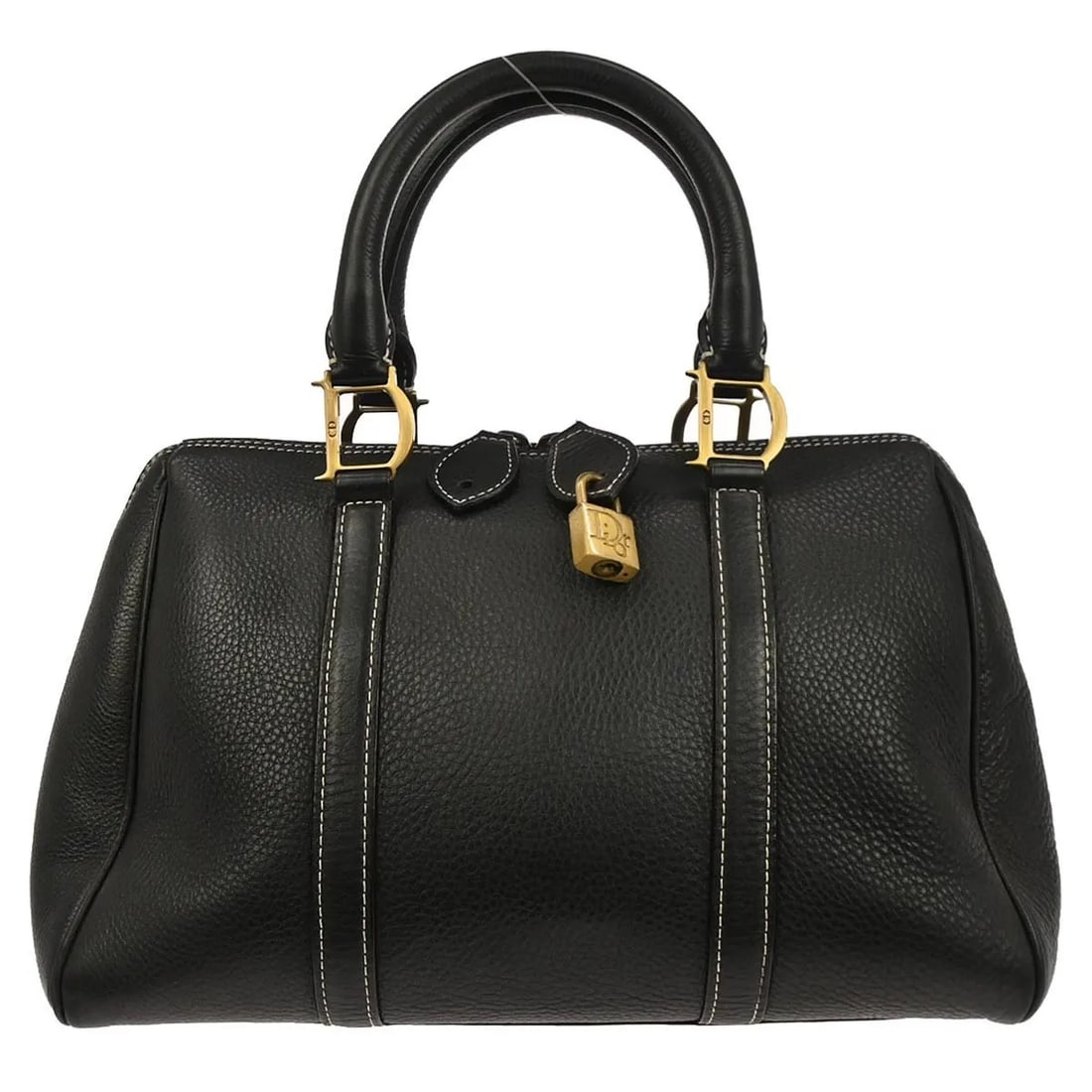 Christian Dior Vintage Black Leather Handbag Made in Italy: Christian Dior Vintage Black Leather Handbag Made in Italy This vintage Christian Dior handbag is crafted from black leather and designed for women. It measures 30cm in length, 20cm in height, and 15c