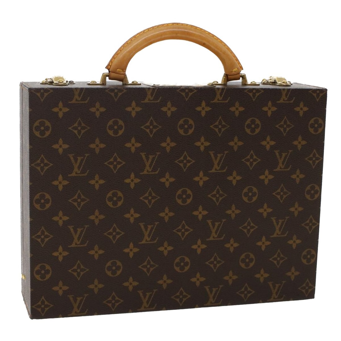 Louis Vuitton M47120 Monogram Canvas Jewelry Trunk Case with Dust Bag: Louis Vuitton M47120 Monogram Canvas Jewelry Trunk Case with Dust Bag Louis Vuitton Monogram Boite Bijou Trunk in Monogram Canvas, made in France. The item is presented in reasonable wear and tear con