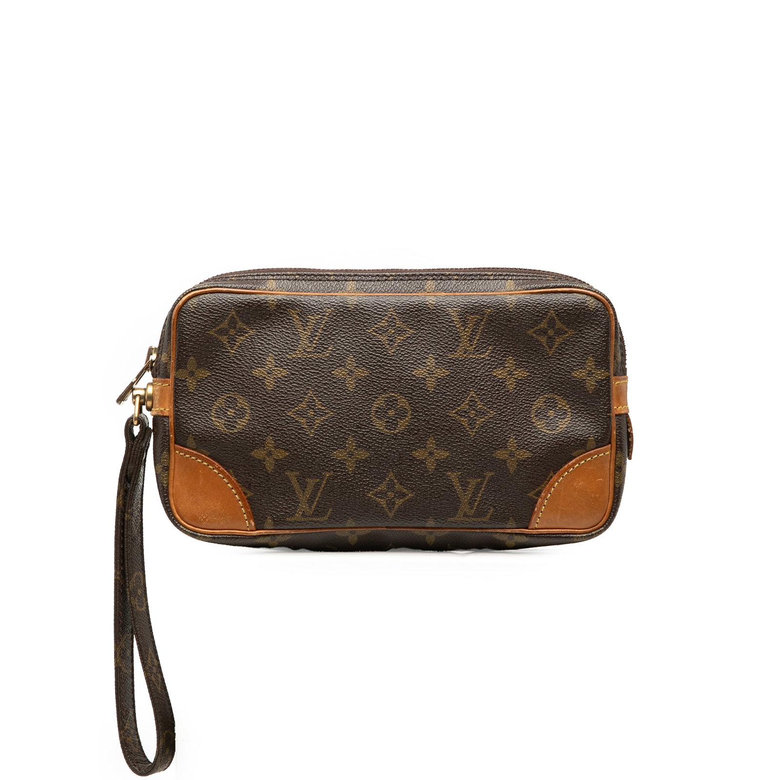 Louis Vuitton Monogram Canvas Marly Dragonne PM Wristlet Bag: Louis Vuitton Monogram Canvas Marly Dragonne PM Wristlet Bag The Louis Vuitton Monogram Marly Dragonne PM is crafted with a monogram canvas body and vachetta leather trim. This bag features a flat wri