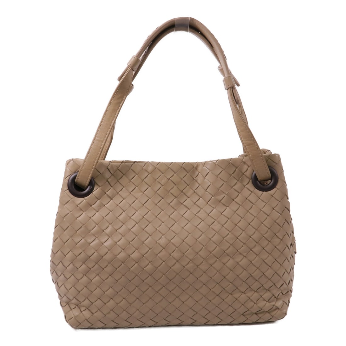 Beige Lambskin Handbag BOTTEGA VENETA Intrecciato (1 of 13)