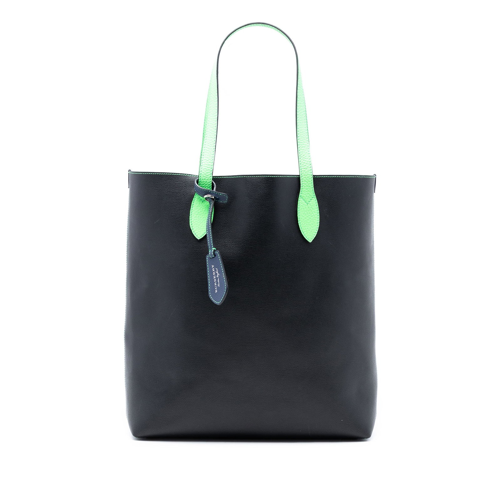 Reversible North South Tote by Burberry in Leather and Haymarket Check Canvas: Reversible North South Tote by Burberry in Leather and Haymarket Check Canvas This Burberry reversible tote features a grained leather and Haymarket check coated canvas construction. It is designed wi