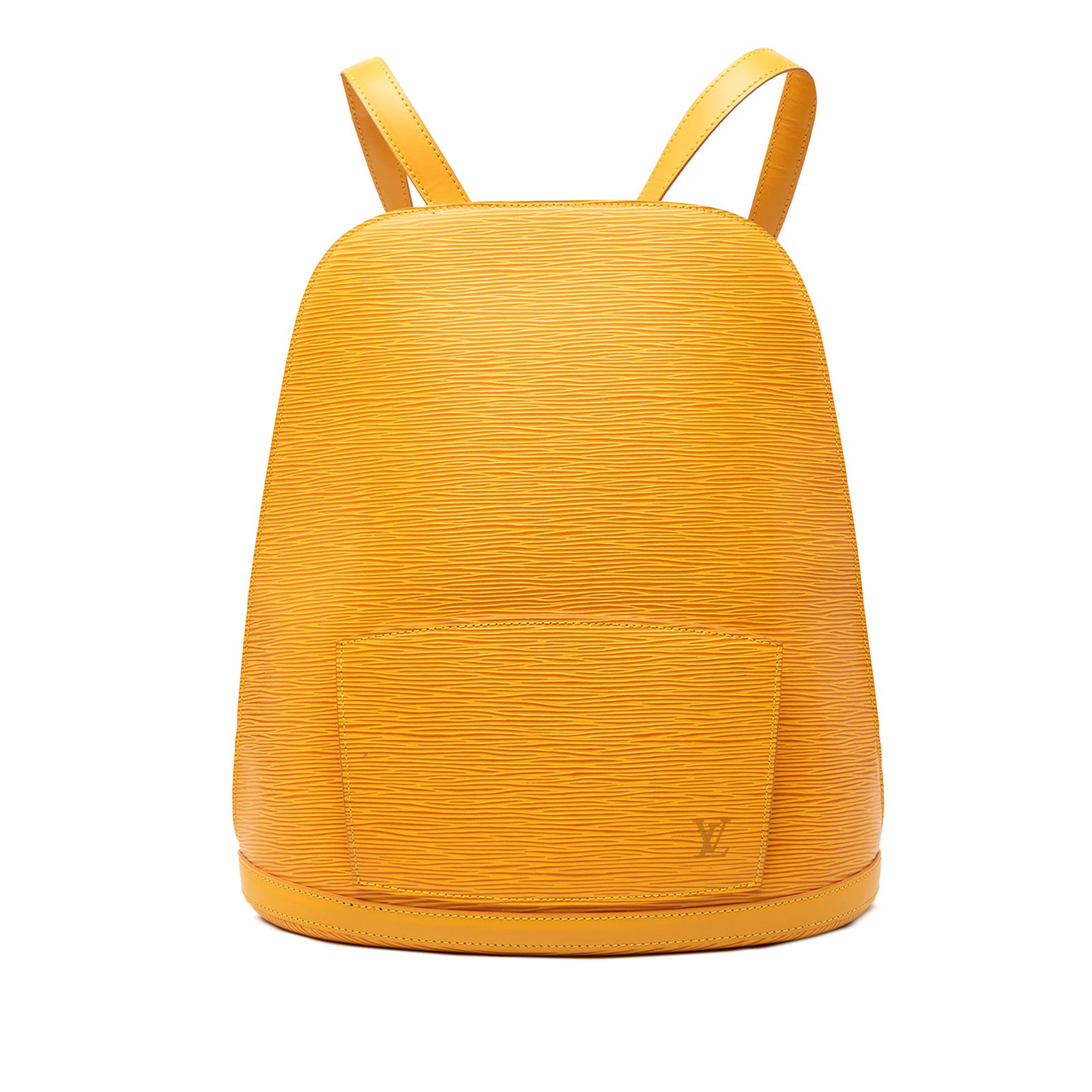 Louis Vuitton Epi Gobelins Yellow Leather Backpack: Louis Vuitton Epi Gobelins Yellow Leather Backpack This Louis Vuitton Epi Gobelins backpack features a durable epi leather body in yellow, adjustable flat leather back straps, a two-way zip-around clo