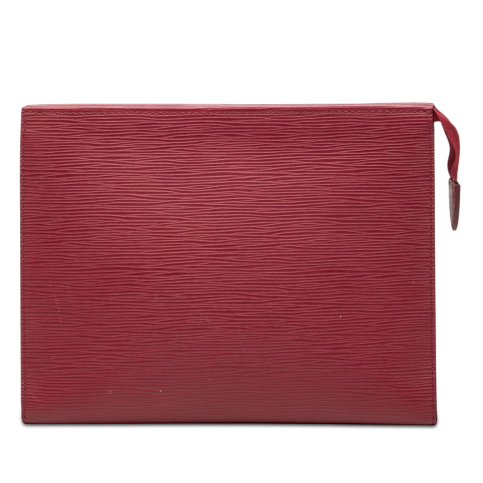 Louis Vuitton Epi Leather Toiletry Pouch 26 Red: Louis Vuitton Epi Leather Toiletry Pouch 26 Red Louis Vuitton Epi Toiletry Pouch 26 in red leather with a top zip closure and an interior slip pocket. Made in France. Condition is B+ with noted wear a