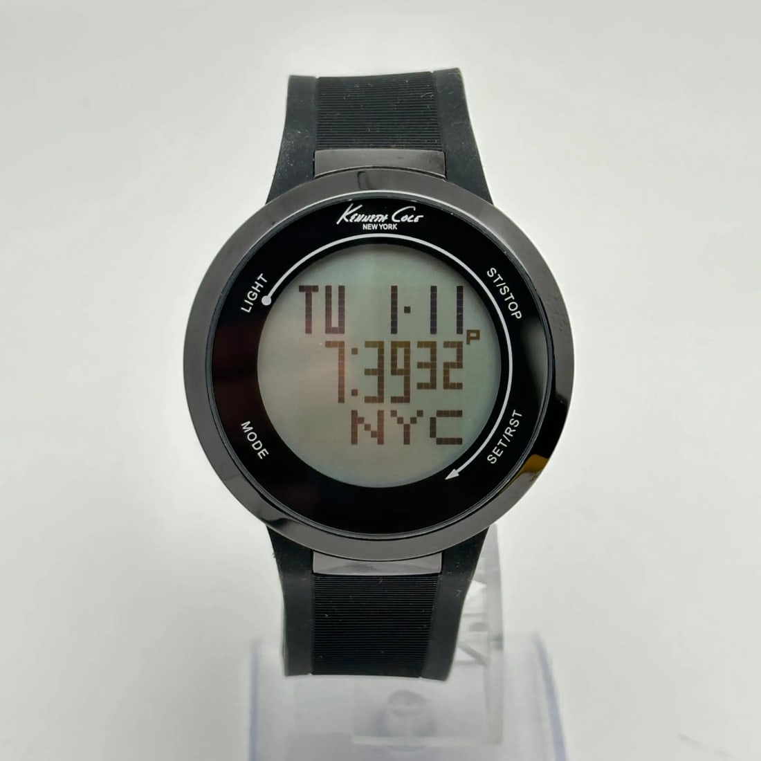 Kenneth Cole KC1776 46mm Black Ion Digital Quartz Men's Watch: Kenneth Cole KC1776 46mm Black Ion Digital Quartz Men's Watch This Kenneth Cole 46mm Black Ion Plated Steel Digital Dial Men's Quartz Watch (Model KC1776) is a stylish and functional accessory designe