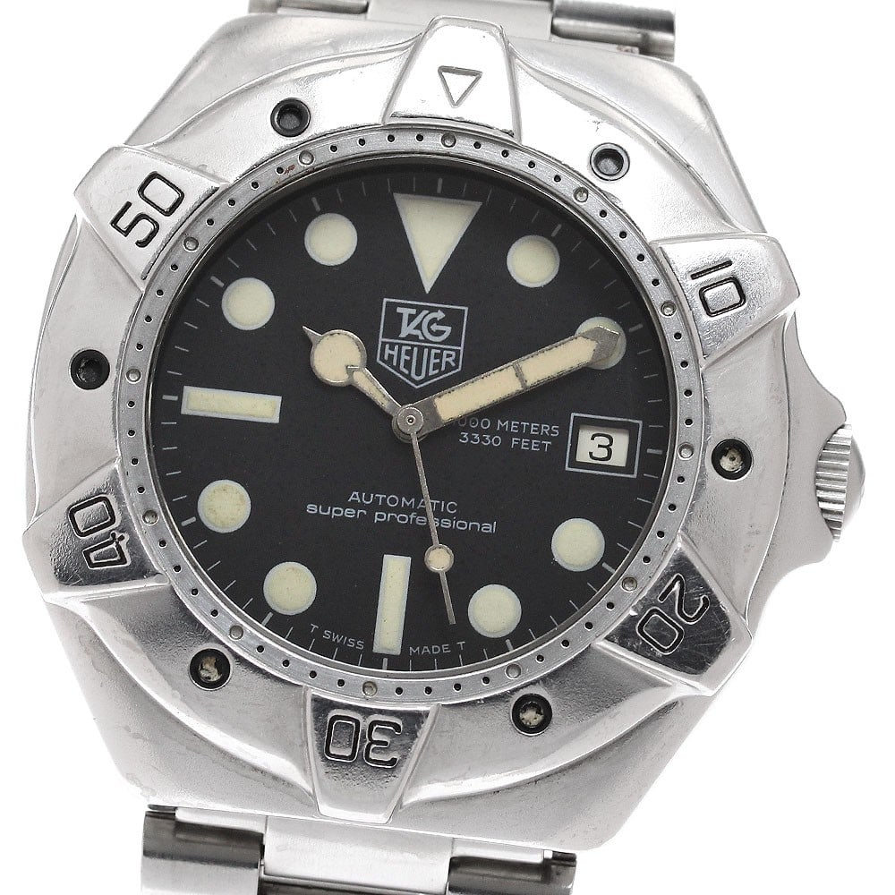 Men's TAG Heuer Super Professional Date 840.006 Wristwatch: Men's TAG Heuer Super Professional Date 840.006 Wristwatch TAG Heuer Super Professional Date men's wristwatch, reference 840.006, with Swiss origin and automatic movement. It features a stainless stee