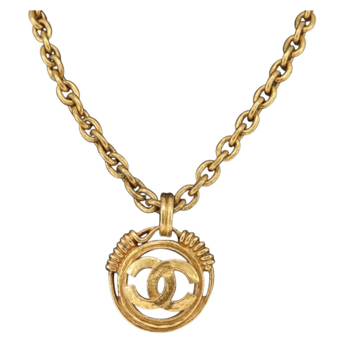 Chanel CC Coco Mark Gold Tone Metal Necklace 33.9in: Chanel CC Coco Mark Gold Tone Metal Necklace 33.9in Gold CHANEL COCO Mark necklace in metal, made in France. The piece has a total length of approximately 86 cm (33.9 inches) and is offered in conditi