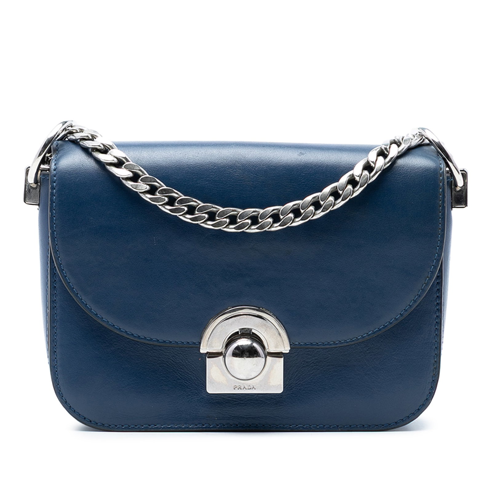 Prada Arcade Blue Leather Crossbody Bag (1 of 6)
