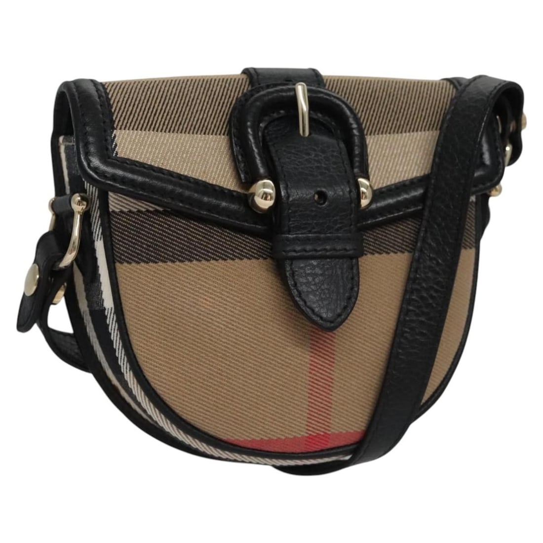 Burberry Nova Check Canvas Shoulder Bag Beige Black Leather Trim: Burberry Nova Check Canvas Shoulder Bag Beige Black Leather Trim Burberry Nova Check shoulder bag in beige, black, and gold canvas with leather details. Made in Italy, this women's shoulder bag has a 
