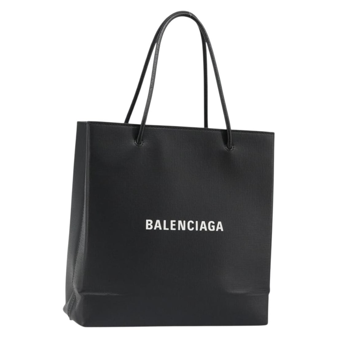 Balenciaga 597860 Black Leather 2way Handbag Silver Tone: Balenciaga 597860 Black Leather 2way Handbag Silver Tone Balenciaga 2way leather hand bag in black and silver, made in Italy. The bag features a handle drop of approximately 6.7 inches (17 cm) and com