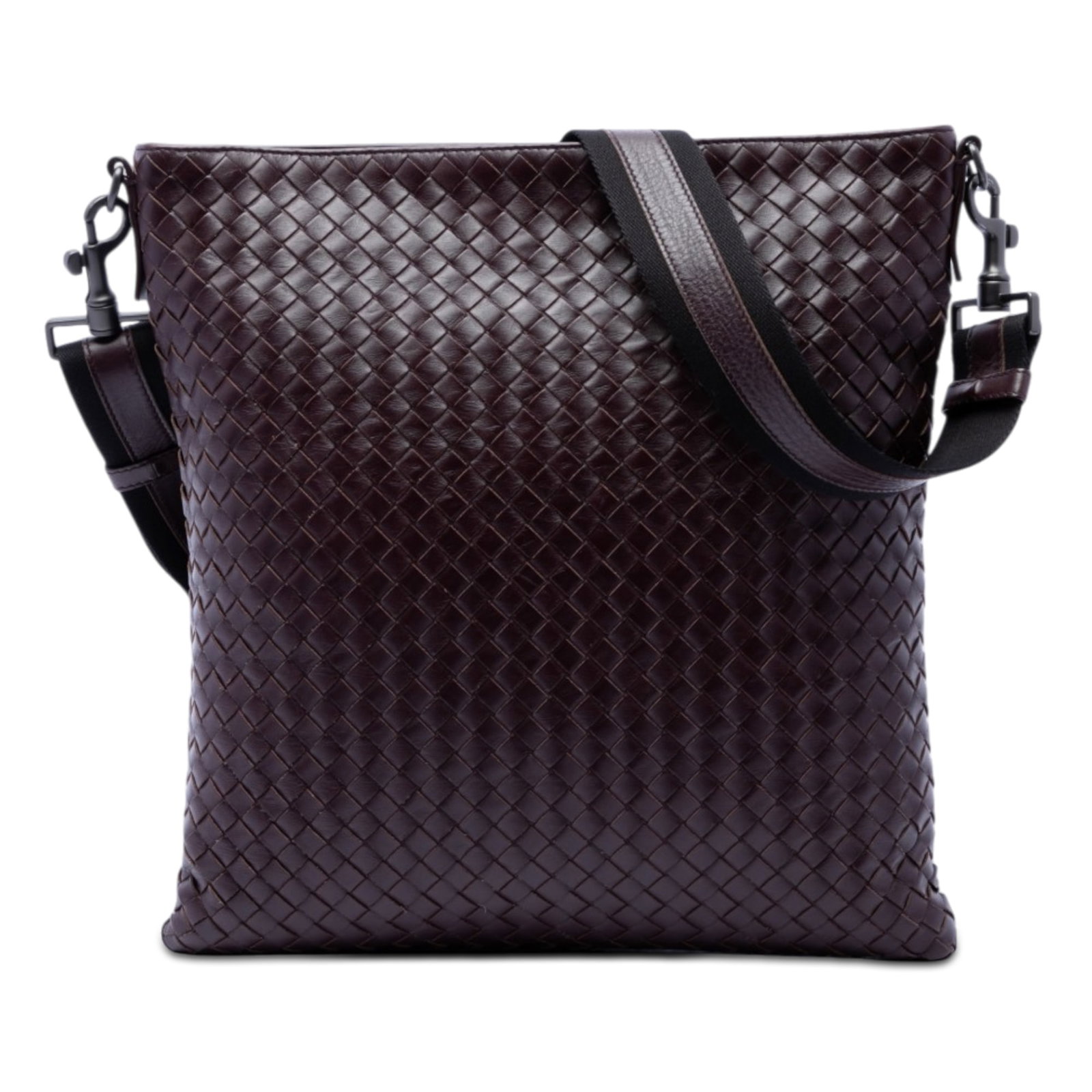 Bottega Veneta VN Crossbody Bag in Brown Woven Nappa Leather: Bottega Veneta VN Crossbody Bag in Brown Woven Nappa Leather Bottega Veneta Nappa Intrecciato VN Crossbody in brown leather with a woven body, adjustable and detachable flat strap, top zip closure, an