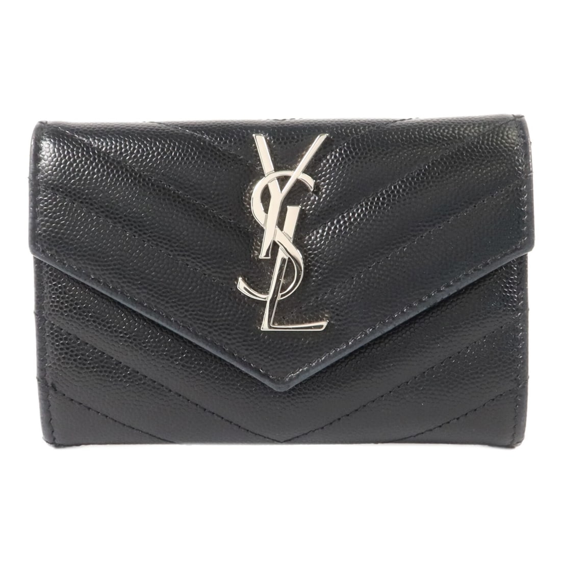 Saint Laurent Cassandre Matelasse Small Calfskin Wallet 414404 Black (1 of 13)