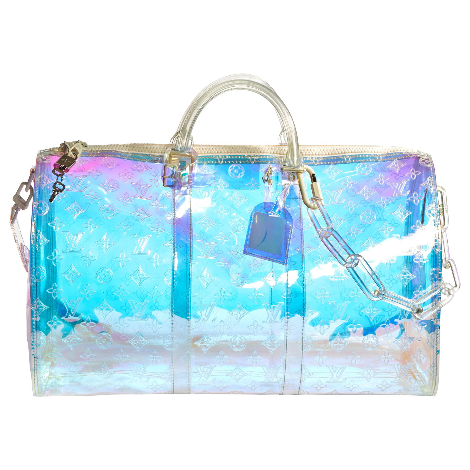 Louis Vuitton 2019 Runway Prisme Bag by Virgil Abloh: Louis Vuitton 2019 Runway Prisme Bag by Virgil Abloh Introducing the coveted Louis Vuitton Runway Prisme Bag, an exquisite piece designed by Virgil Abloh for the Spring/Summer 2019 collection. This so