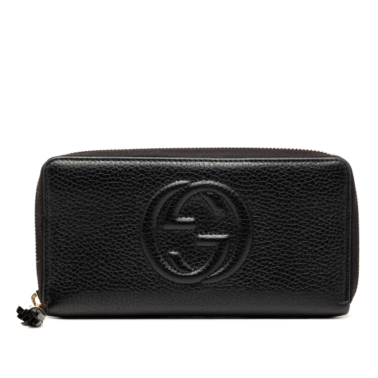 Gucci Soho grained calfskin zip wallet black leather (1 of 7)
