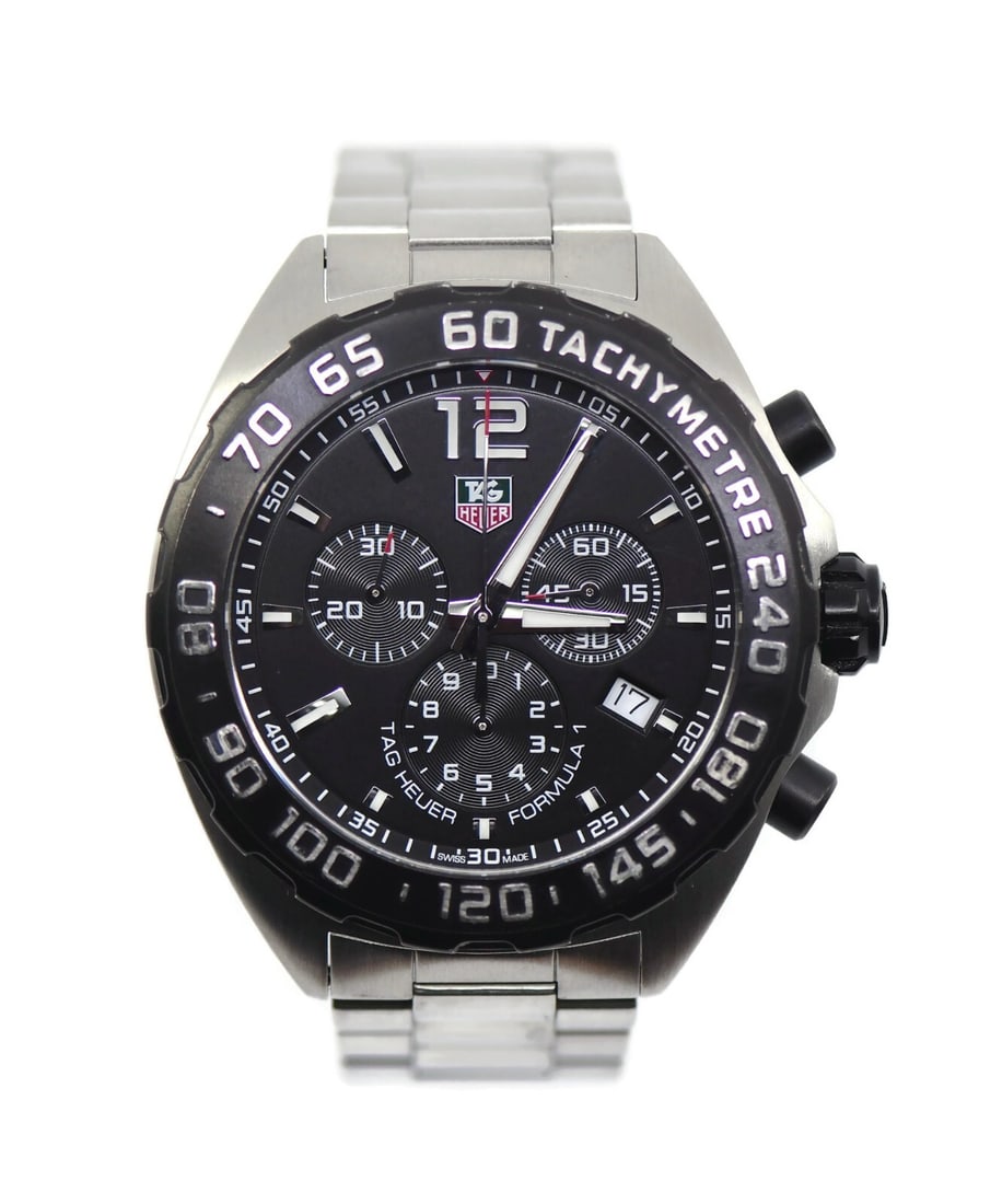 TAG Heuer Formula 1 CAZ1110 Stainless Steel Quartz Sport Watch with Box and Papers: TAG Heuer Formula 1 CAZ1110 Stainless Steel Quartz Sport Watch with Box and Papers This TAG Heuer Formula 1 wristwatch combines elegance with sport functionality. Featuring a durable stainless steel c