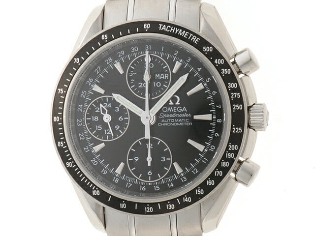 OMEGA Speedmaster Day-Date 3220.50 Black Stainless Steel Wristwatch (1 of 8)