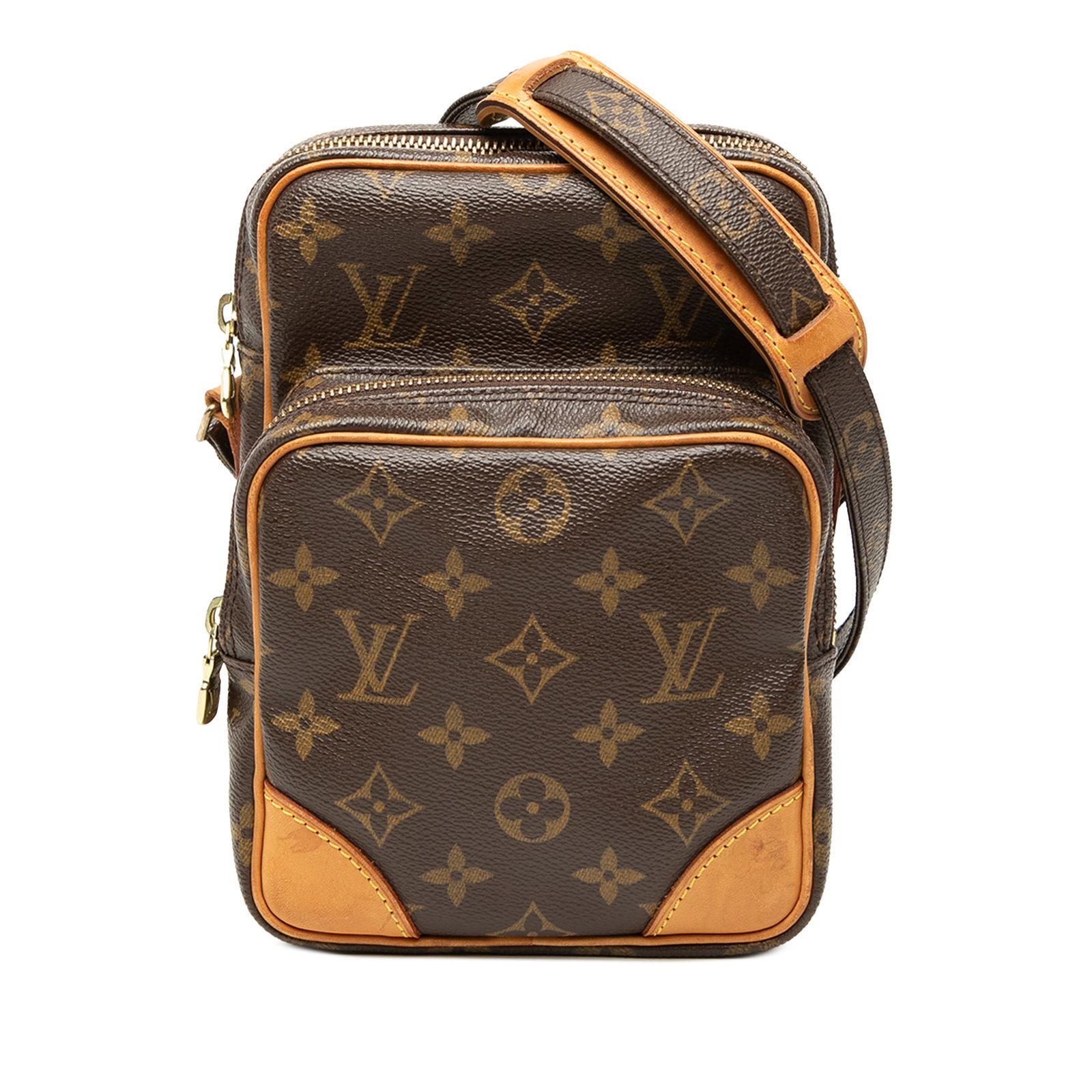 Louis Vuitton Amazone Monogram Shoulder Bag Brown: Louis Vuitton Amazone Monogram Shoulder Bag Brown Louis Vuitton Monogram Amazone shoulder bag crafted with a monogram canvas body and vachetta leather trim. It features an adjustable shoulder strap, t