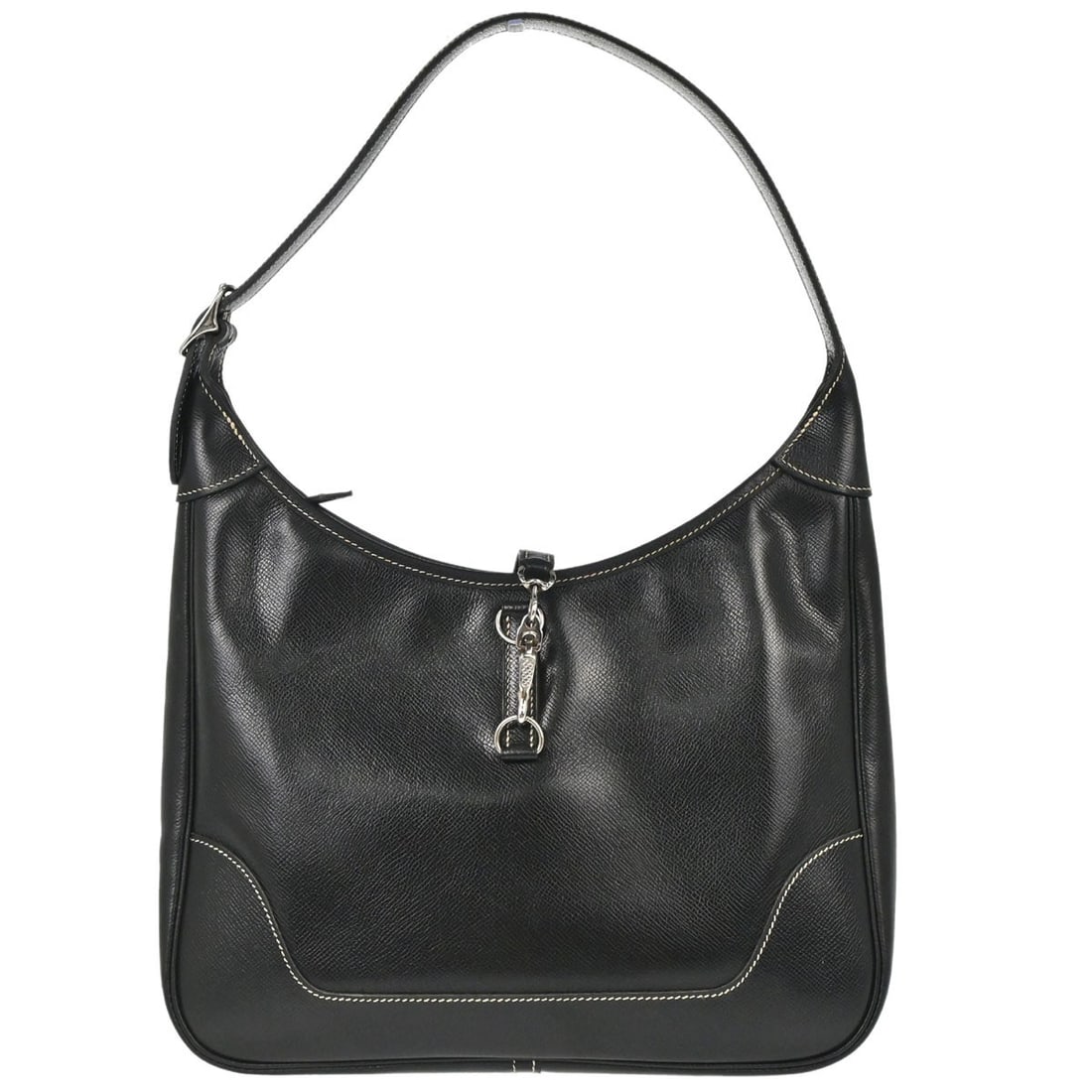 HERMES Trim 31 black lisse leather shoulder bag (1 of 15)