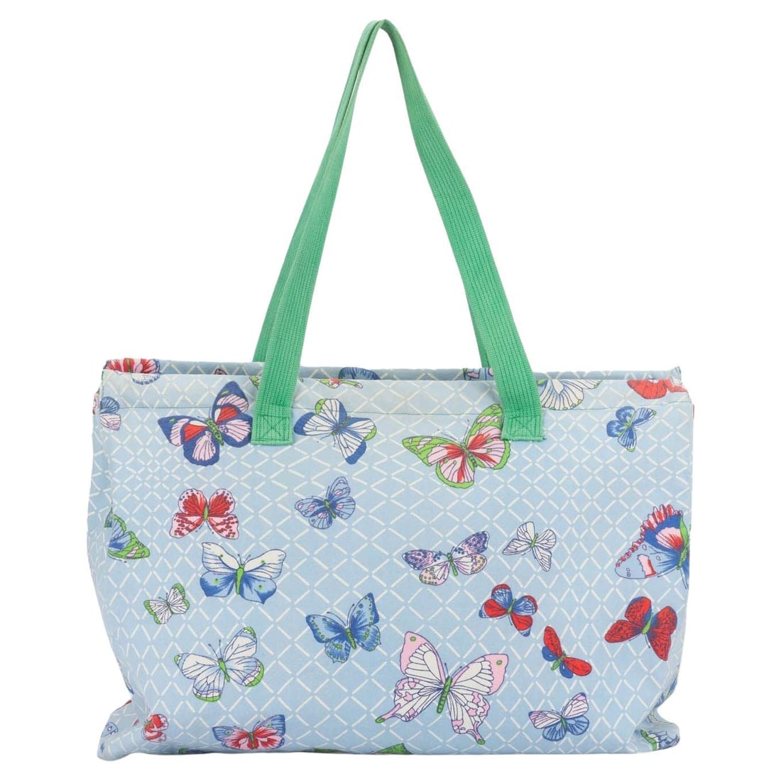 Hermes Celeste Butterflies Vintage Beach Bag Cotton Tote: Hermes Celeste Butterflies Vintage Beach Bag Cotton Tote Elevate your beach attire with this stunning Hermes Large Butterflies Beach Bag. Crafted from durable cotton, this vintage tote features a vibr