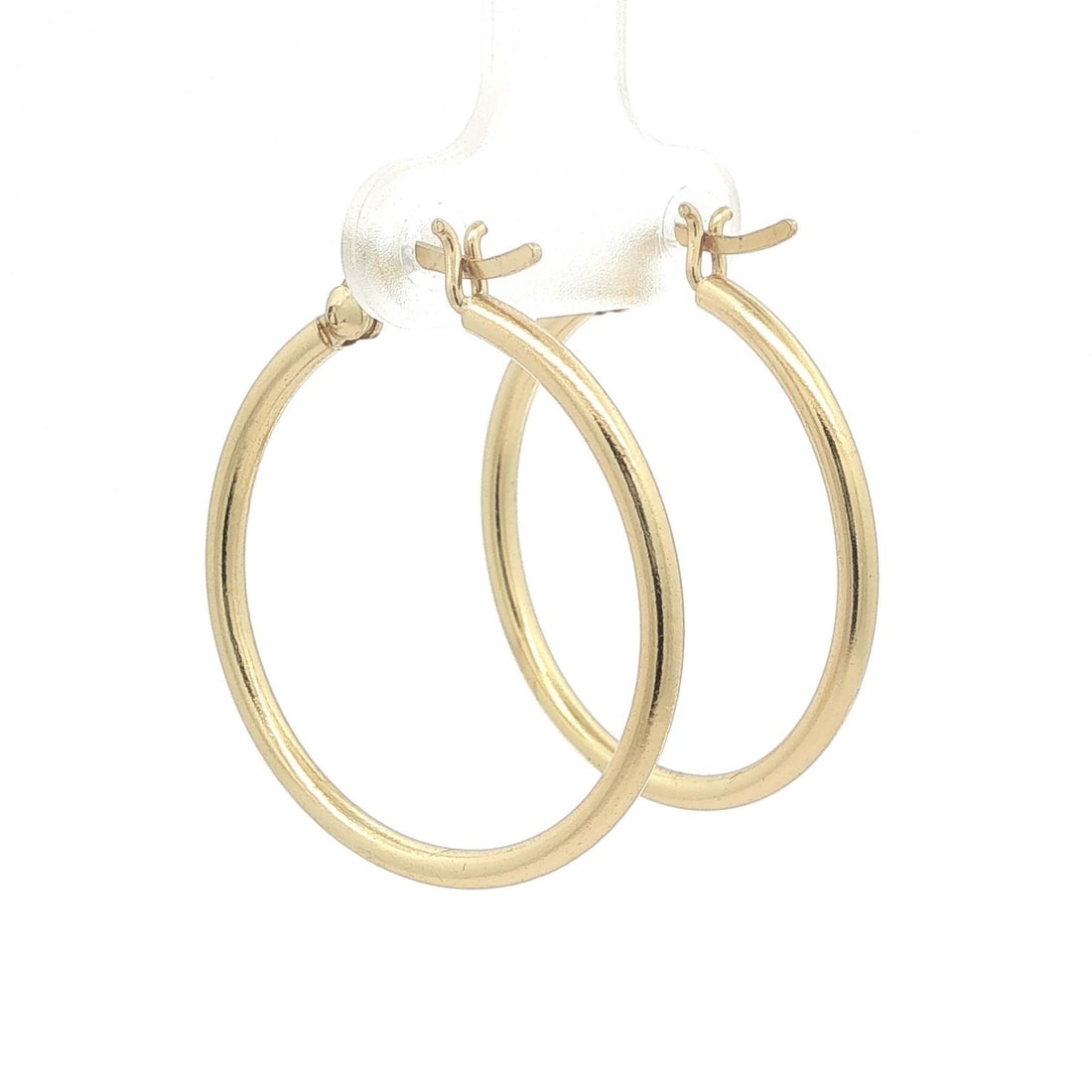 Unbranded Medium Hoop Earrings Yellow Gold Plated Sterling Silver (1 of 7)