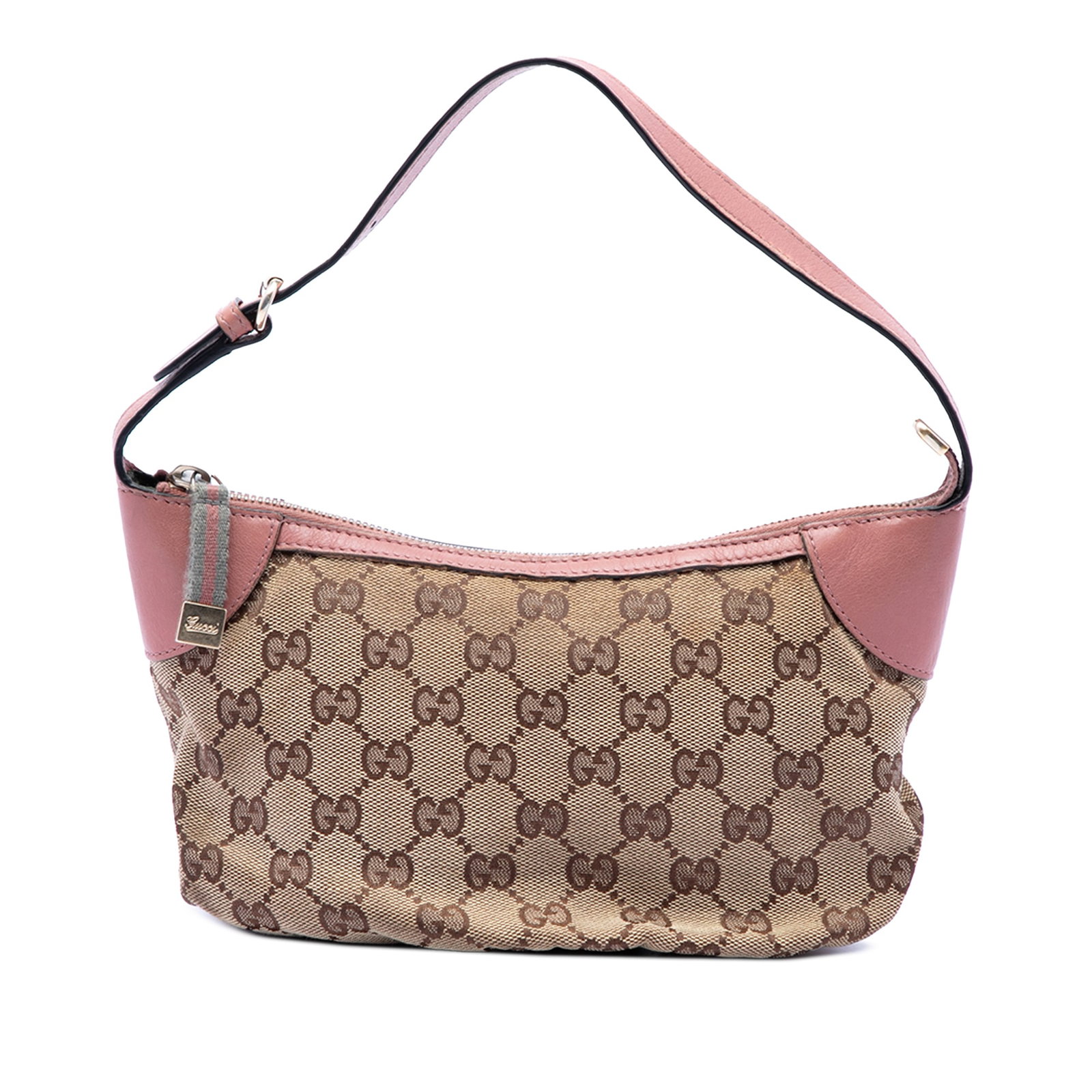 Gucci GG Canvas Web Beige Fabric Handbag: Gucci GG Canvas Web Beige Fabric Handbag Gucci GG Canvas Web Handbag in beige, made in Italy. The handbag features a canvas body with leather trim, a flat leather handle, and a top zip closure. It is 