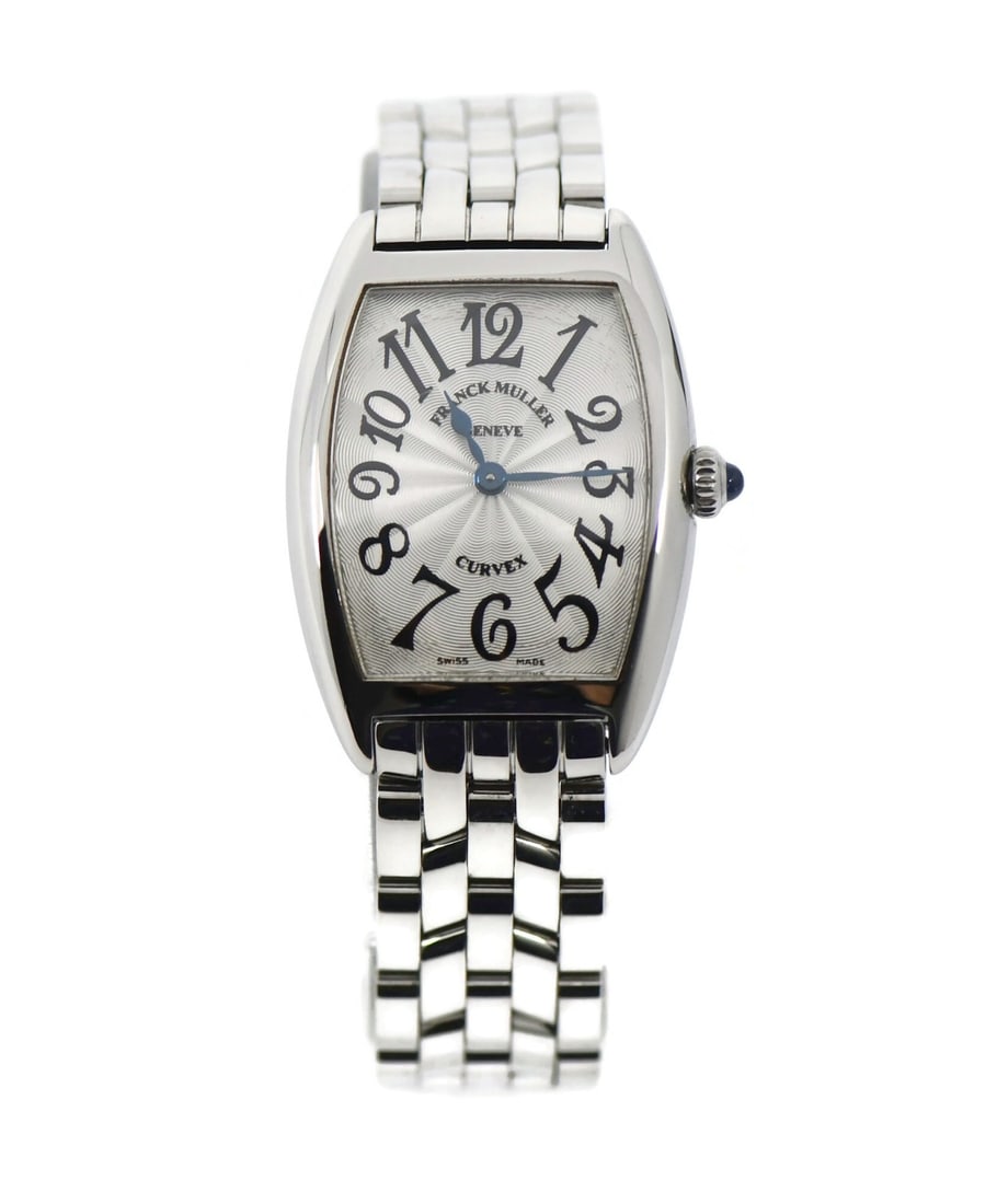 Franck Muller Curvex 1752QZ Women's Stainless Steel Wristwatch: Franck Muller Curvex 1752QZ Women's Stainless Steel Wristwatch Pre-owned Franck Muller Curvex women's wristwatch with a polished stainless steel case and matching stainless steel band. This Swiss-made