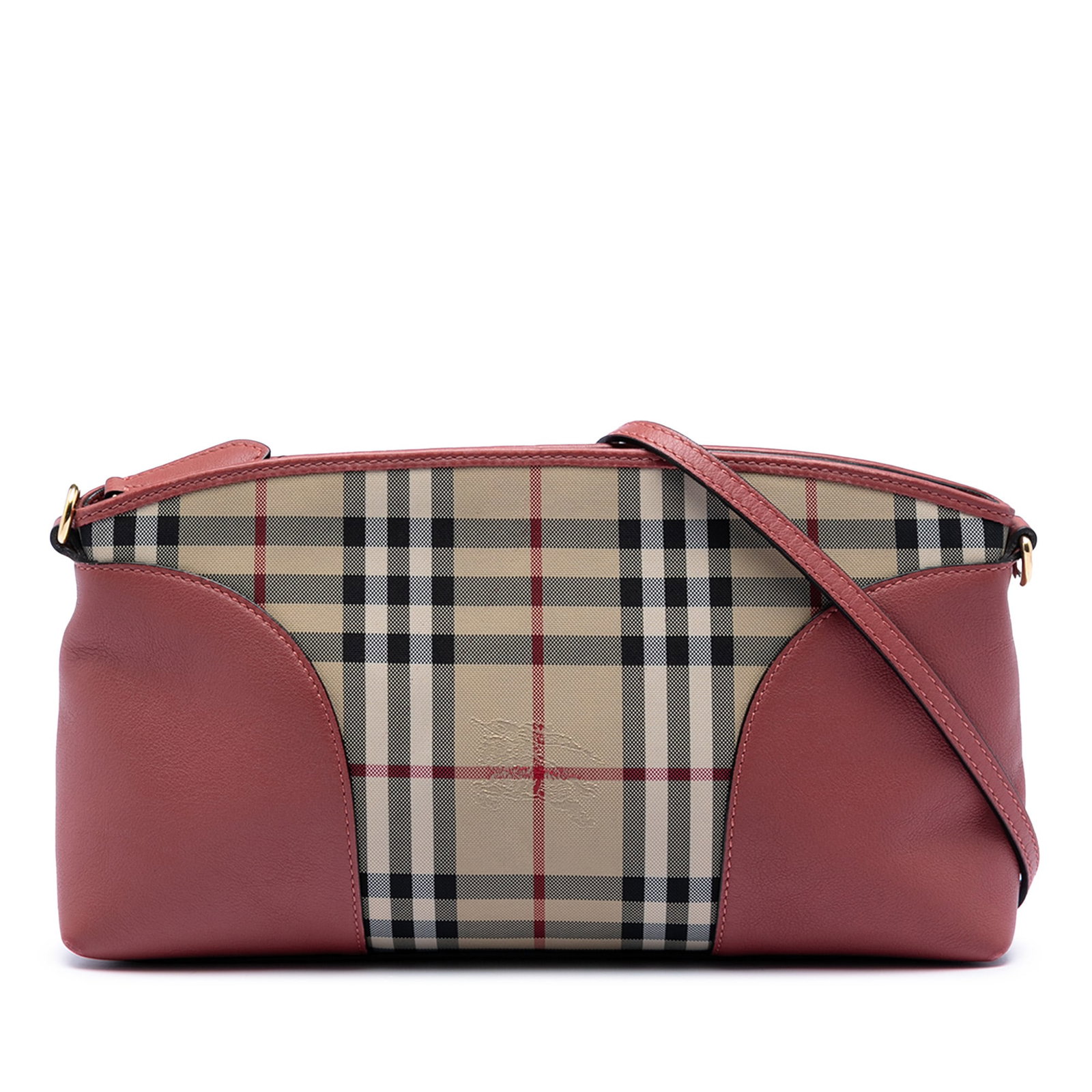 Chichester Crossbody Bag in Haymarket Check Coated Canvas by Burberry: Chichester Crossbody Bag in Haymarket Check Coated Canvas by Burberry The Burberry Chichester crossbody showcases the signature Haymarket check on coated canvas, complemented by leather trim for added