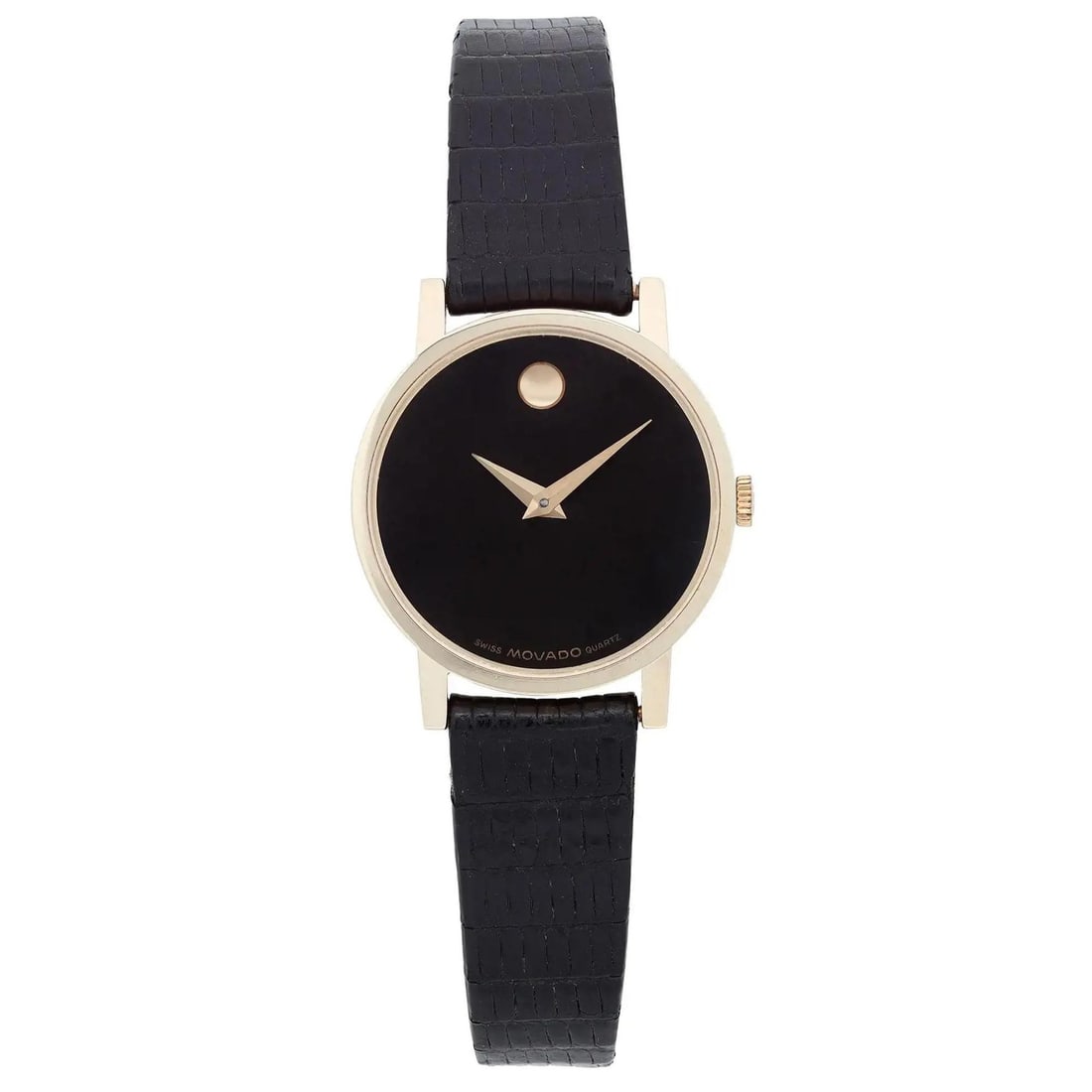Ladies 22mm Movado Museum Quartz Watch 14K Yellow Gold and Steel Vintage Model 70.25.837: Ladies 22mm Movado Museum Quartz Watch 14K Yellow Gold and Steel Vintage Model 70.25.837 This vintage Movado Museum ladies watch features a 22mm round case crafted from 14K yellow gold and stainless s