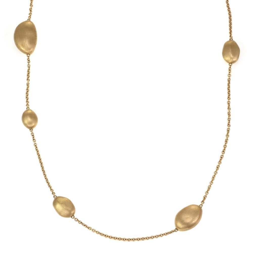 Marco Bicego Africa Necklace 18k Yellow Gold 46 Inch Bead Motif: Marco Bicego Africa Necklace 18k Yellow Gold 46 Inch Bead Motif Elevate your style with this stunning long necklace from Marco Bicego's AFRICA collection. Crafted from luxurious 18k yellow gold, this 