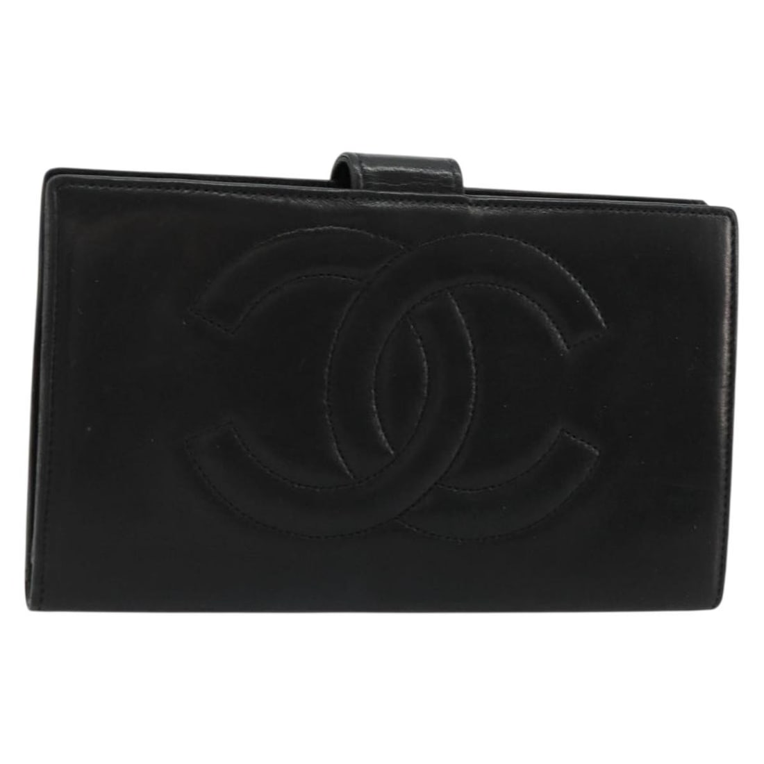 CHANEL CC Long Wallet Black Lamb Skin with Guarantee Card (1 of 18)