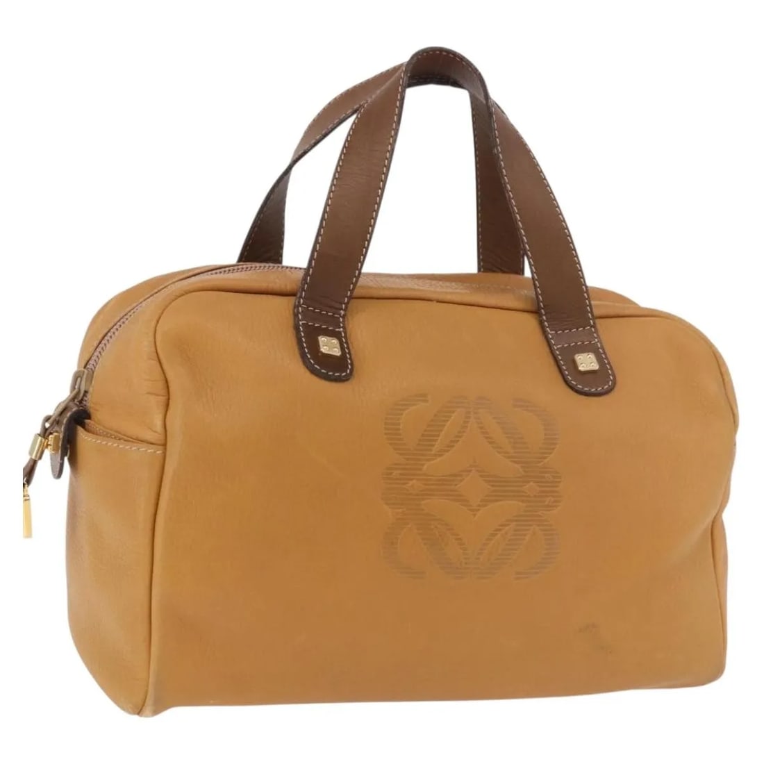 Loewe Anagram beige leather handbag 28cm x 18cm x 15cm: Loewe Anagram beige leather handbag 28cm x 18cm x 15cm Loewe Anagram leather item in beige, designed for women and made in Spain. It is described as being in good condition, with noted wear to the ext
