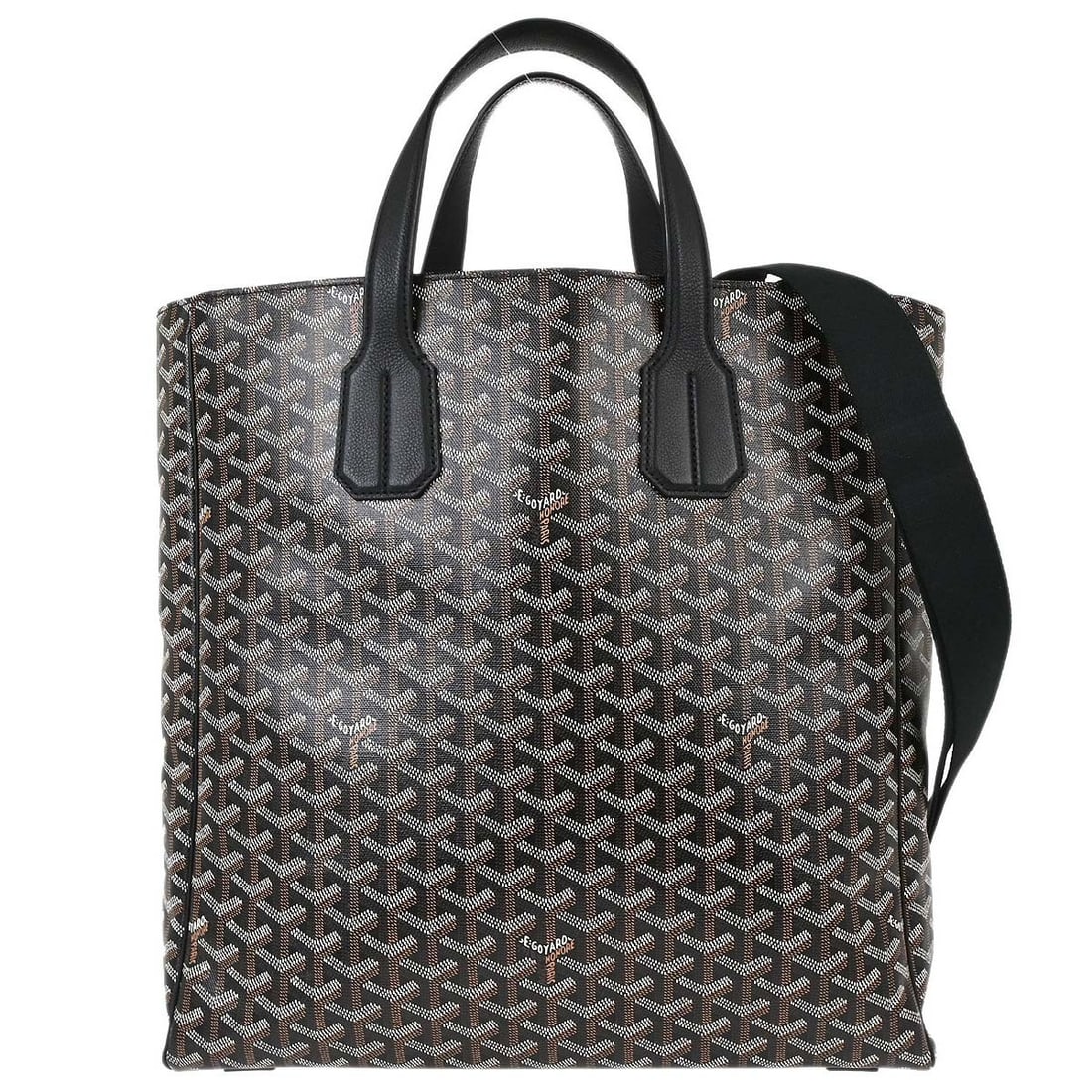 Goyard Sac Voltaire Large Black Coated Canvas Tote with Strap (1 of 15)