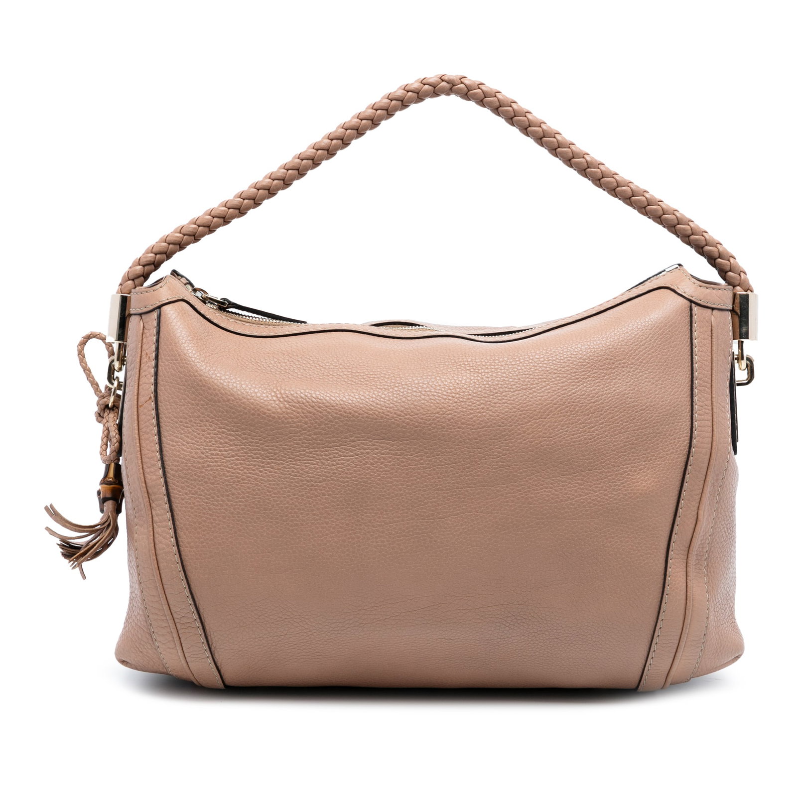 Gucci Medium Bella Shoulder Bag in Brown Pebbled Calfskin (1 of 7)