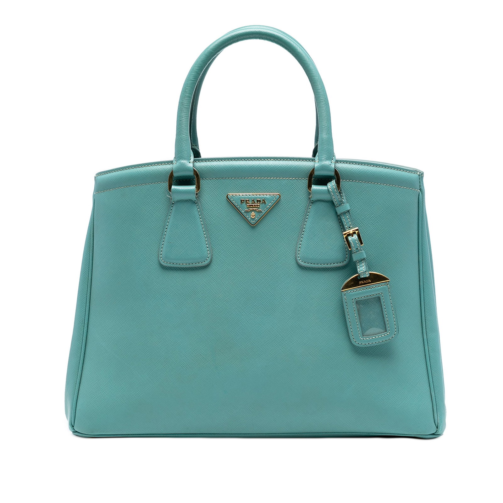 Prada Saffiano Lux Parabole Tote Blue Leather Bag: Prada Saffiano Lux Parabole Tote Blue Leather Bag The Prada Saffiano Lux Parabole Tote is a stylish and functional accessory crafted from high-quality leather. It features a classic design with rolled
