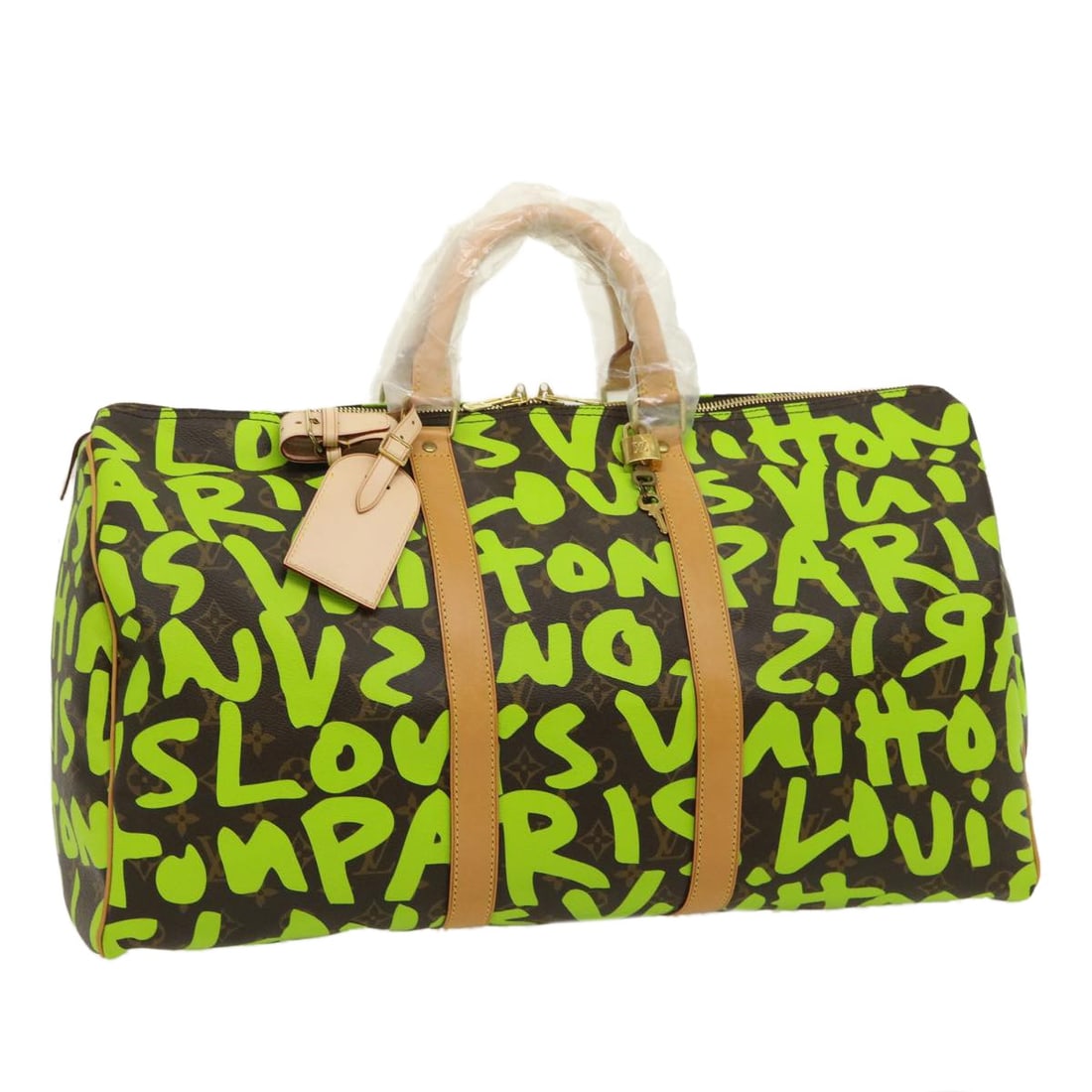 Louis Vuitton M93700 Keepall 50 Boston Bag Monogram Graffiti Vert (1 of 18)