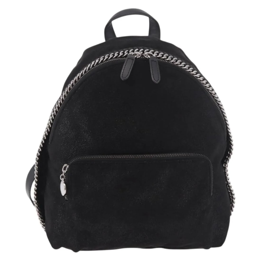 Stella McCartney Falabella Front Zip Black Polyester Handbag: Stella McCartney Falabella Front Zip Black Polyester Handbag Stella McCartney Falabella Front Zip Shaggy Deer bag in black polyester, made in Italy. The item is in fair condition with noted exterior w