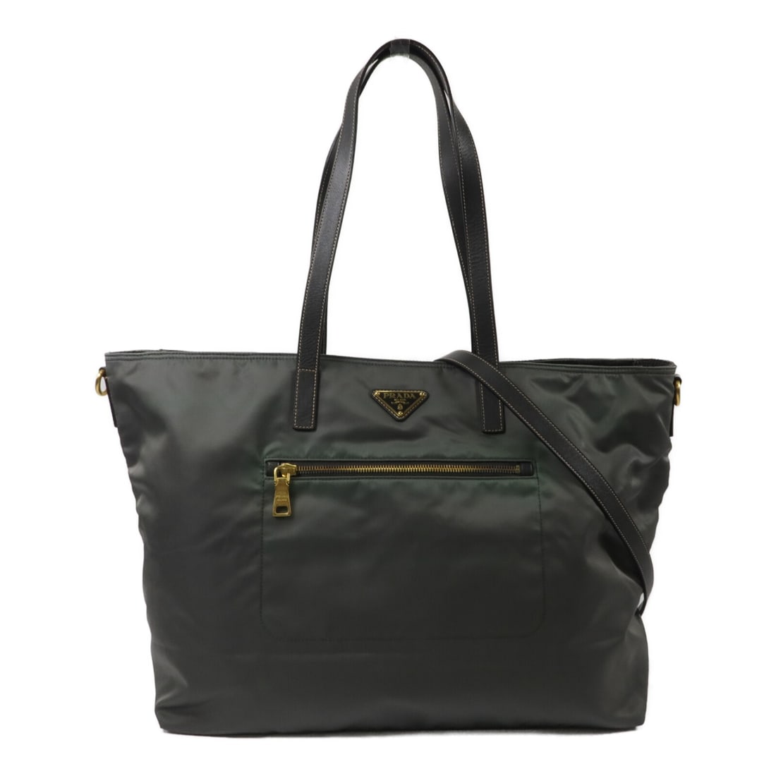 Prada BR4697 Nylon 2 Way Tote Shoulder Bag Green (1 of 18)