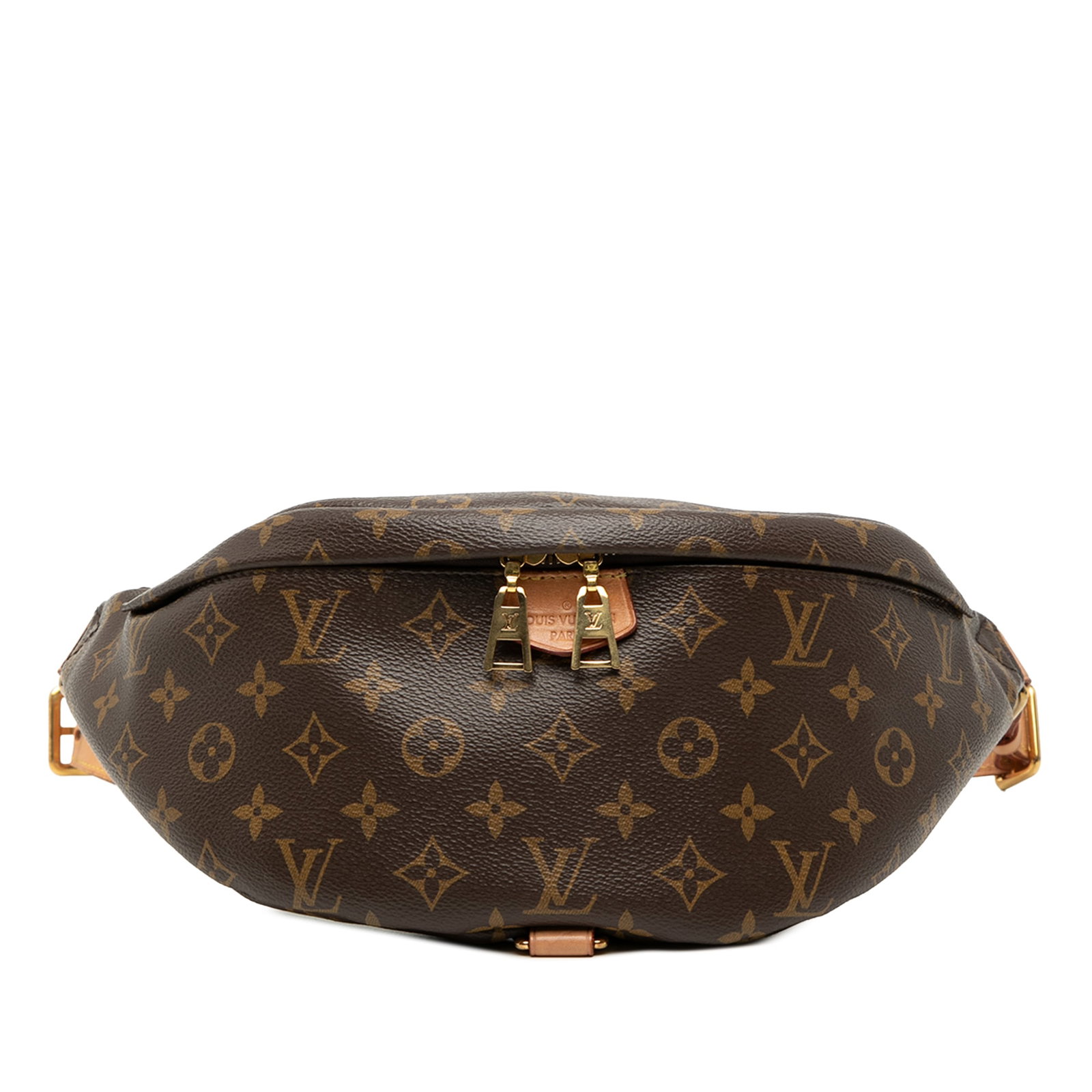 Louis Vuitton Monogram belt bag in brown canvas: Louis Vuitton Monogram belt bag in brown canvas Louis Vuitton Monogram Bumbag in brown monogram canvas with an adjustable vachetta leather waist strap, top handle, front zip closure, and exterior back