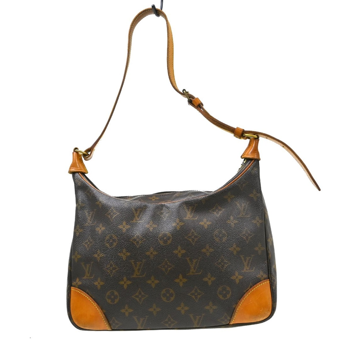 Louis Vuitton Boulogne 30 Monogram Canvas Shoulder Bag M51265: Louis Vuitton Boulogne 30 Monogram Canvas Shoulder Bag M51265 Louis Vuitton Monogram Boulogne 30 shoulder bag in brown Monogram canvas and leather, made in France. The bag shows noticeable wear, inclu