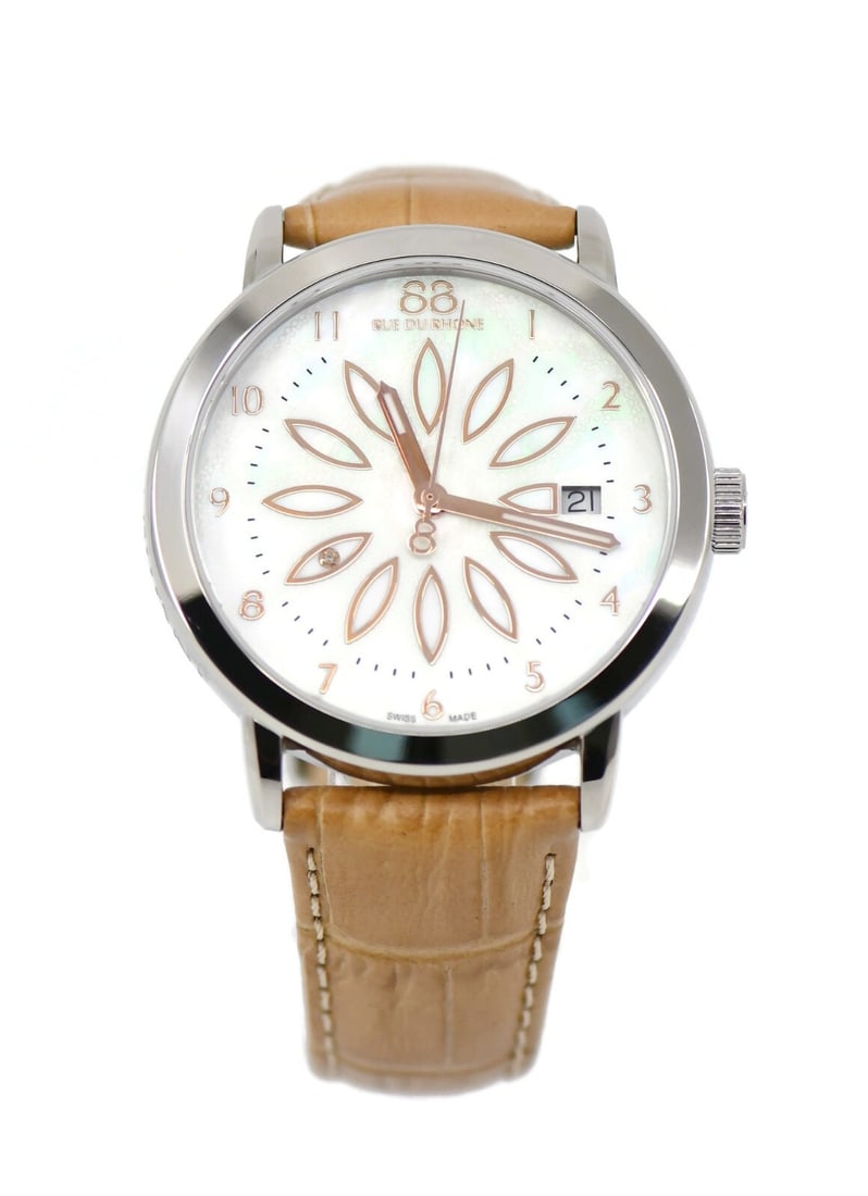 88 Rue Du Rhone Stainless Steel Quartz Watch 87WA140014 with Leather Band: 88 Rue Du Rhone Stainless Steel Quartz Watch 87WA140014 with Leather Band This exquisite Rue Du Rhone wristwatch is a perfect blend of elegance and functionality. Crafted with a durable stainless stee
