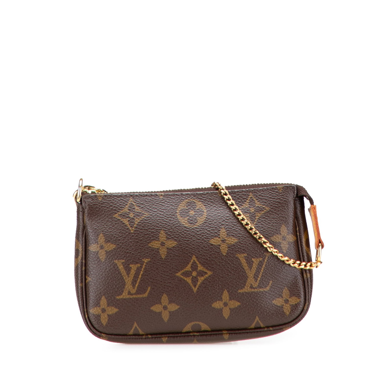 Louis Vuitton Monogram Mini Pochette Accessoires Chain Handle Bag: Louis Vuitton Monogram Mini Pochette Accessoires Chain Handle Bag The Louis Vuitton Monogram Mini Pochette Accessoires is a stylish and functional accessory crafted from durable monogram canvas. This 